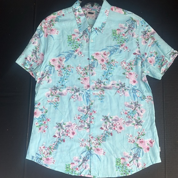 New GUESS Eco Rayon Wild Orchid Shirt SZ L - Picture 11 of 15